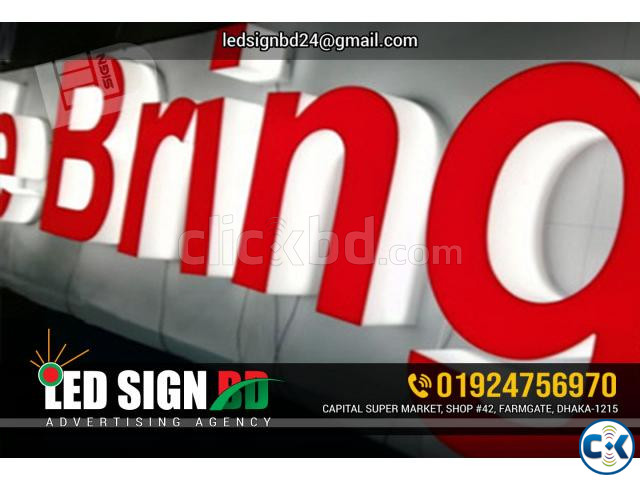 Acrylic Top Letter with Led Sign Board. large image 4
