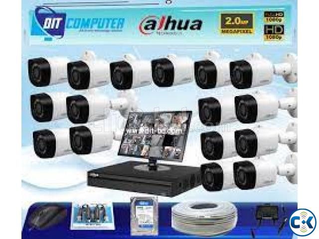 Big offer dahua 32 pcs cctv camera 2mp HD 17 monitor full large image 0