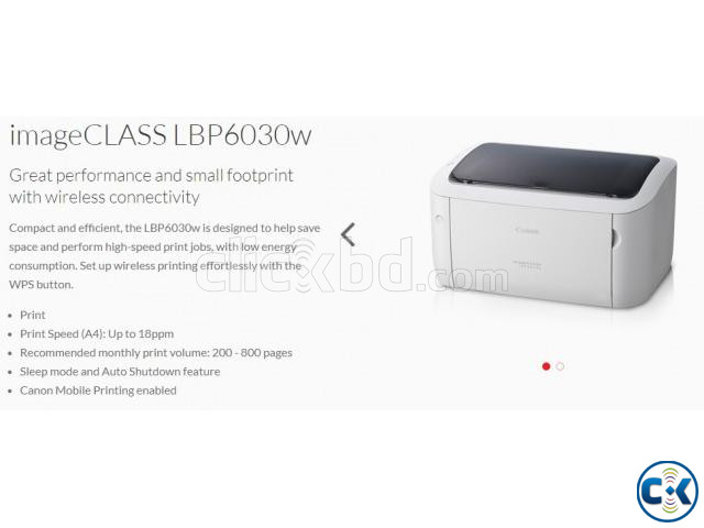 Canon imageCLASS LBP6030W Laser Black White Printer large image 4