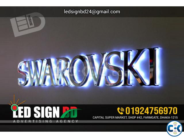 SS Acrylic Letter with RGB 3D LED Signage Working. large image 3