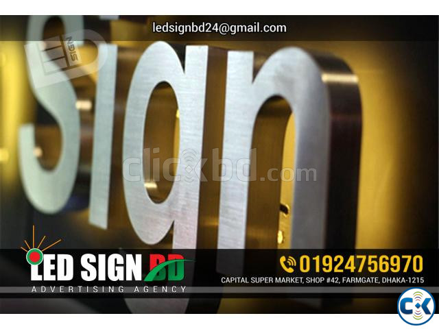 SS Acrylic Letter with RGB 3D LED Signage Working. large image 4