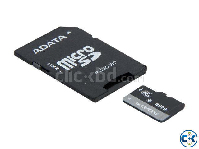 Adata Geunine 64GB Micro SD Class-10 Memory Card With Adapte large image 1