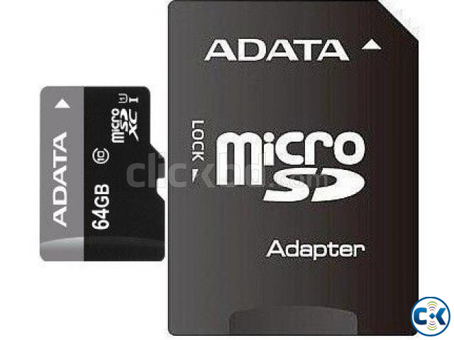 Adata Geunine 64GB Micro SD Class-10 Memory Card With Adapte large image 2