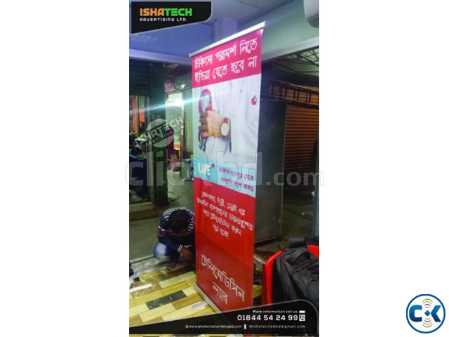 Pop Up Stand Banner Print Retractable banner Making Roll large image 0