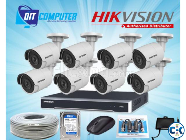 HIKVISION 8 PCS CCTV CAMERA FULL PACKAGE large image 1