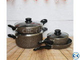 Disnie 7pcs Marble Coating Nonstick Cookware Set