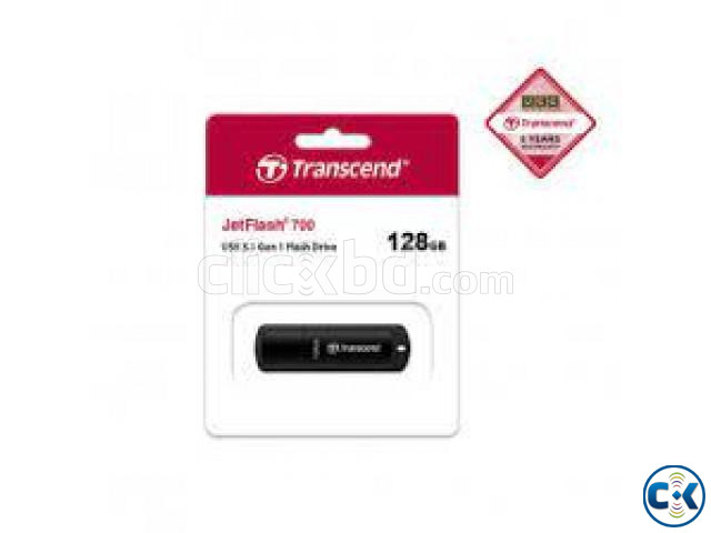 Transcend JetFlash 700 128GB USB 3.1 Black Pen Drive large image 0