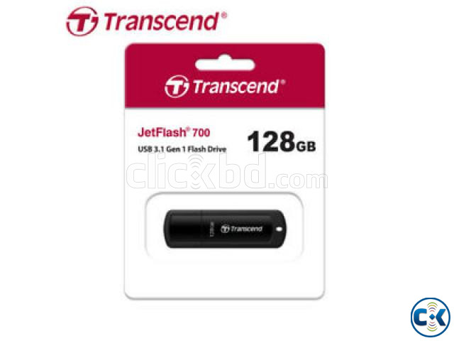Transcend JetFlash 700 128GB USB 3.1 Black Pen Drive large image 1