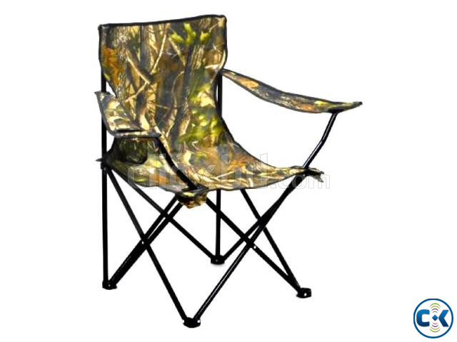 Portable Fishing Chair with Armrests Folding Camping Chair large image 0