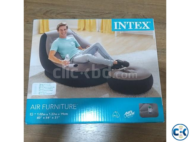 Intex Inflatable Sofa Chair with Footrest Electric Pump large image 0