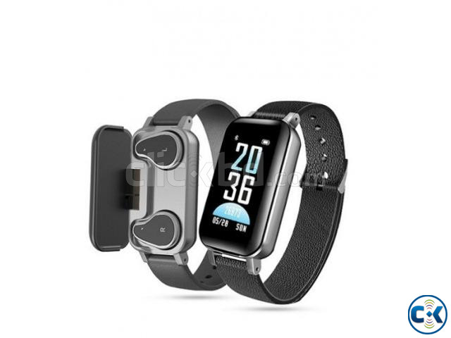 T89 Smart Watch TWS Bluetooth Headphone Fitness Tracker large image 0