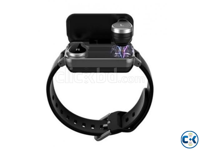 T89 Smart Watch TWS Bluetooth Headphone Fitness Tracker large image 1