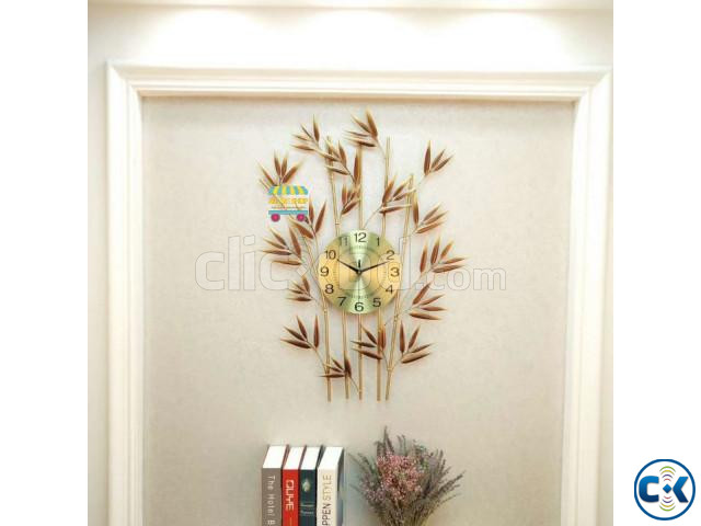 Bamboo Art Deco Wall Clock large image 2