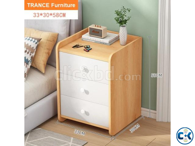 Modern Luxury Bedside Table with 3 Drawer Storage Cabine large image 0