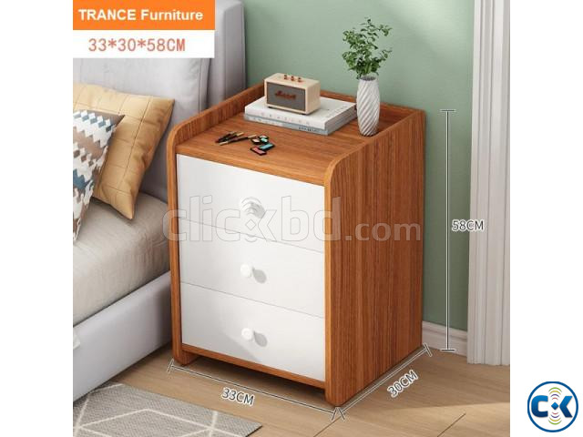 Modern Luxury Bedside Table with 3 Drawer Storage Cabine large image 1