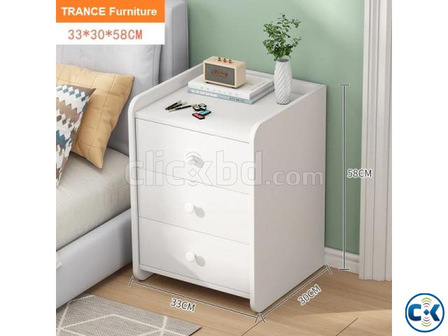 Modern Luxury Bedside Table with 3 Drawer Storage Cabine large image 3