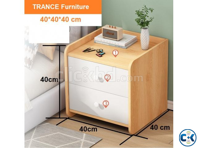 Creative Bedside Table Storage 2 Drawer Type Small Locker large image 2