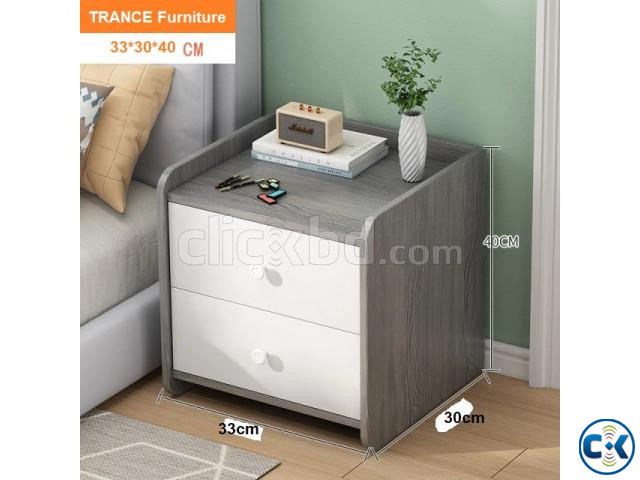 Bedroom Furniture Bedside Table 2 Drawer Storage Cabinet large image 2