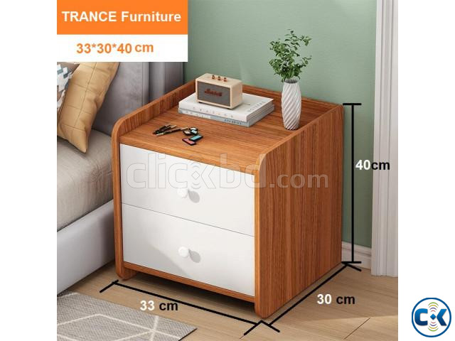 Bedroom Furniture Bedside Table 2 Drawer Storage Cabinet large image 3