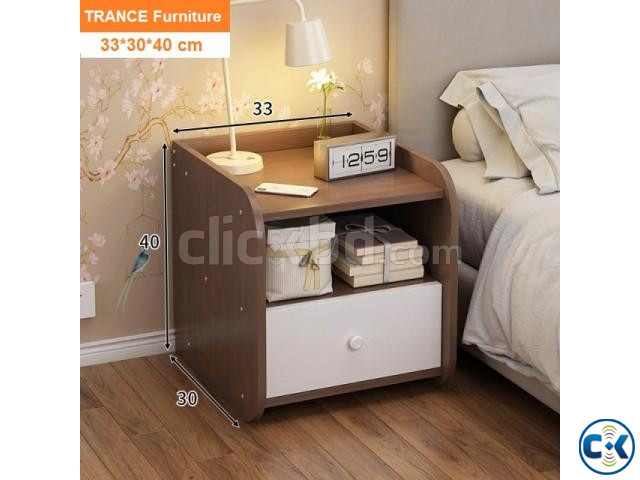 Home Bedroom Furniture Bedside Table 1 Drawer 2 Shelf large image 2