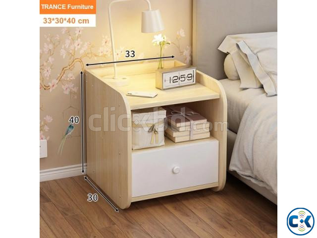 Home Bedroom Furniture Bedside Table 1 Drawer 2 Shelf large image 3