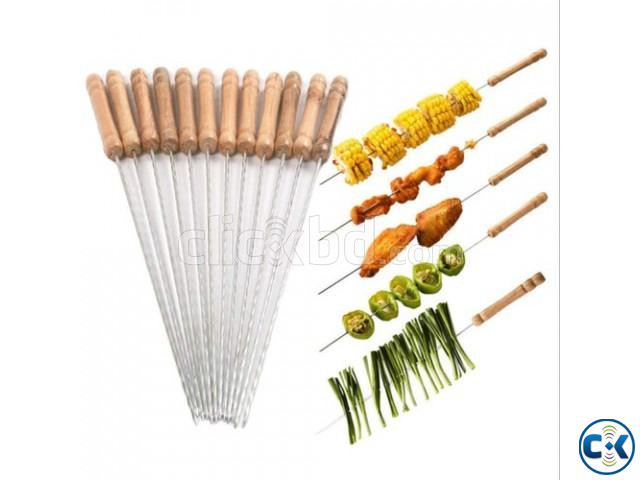 12 Pieces Barbecue Grill Sticks Set large image 0