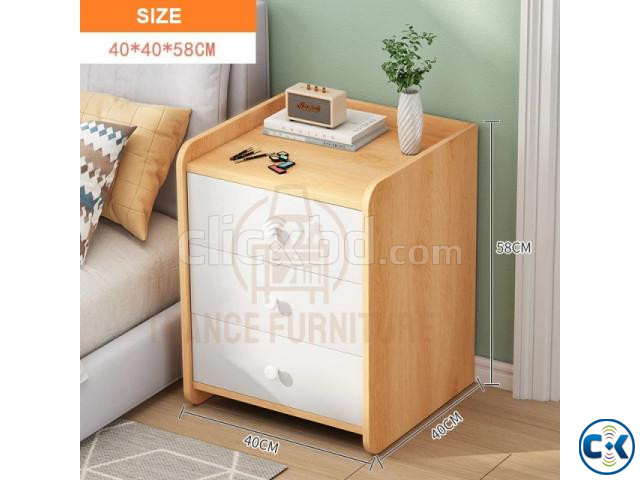 Modern Luxury Bedside Table with 1 2 3 Drawer StorageCabinet large image 0