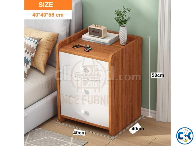 Modern Luxury Bedside Table with 1 2 3 Drawer StorageCabinet large image 2