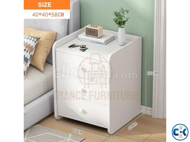 Modern Luxury Bedside Table with 1 2 3 Drawer StorageCabinet large image 3
