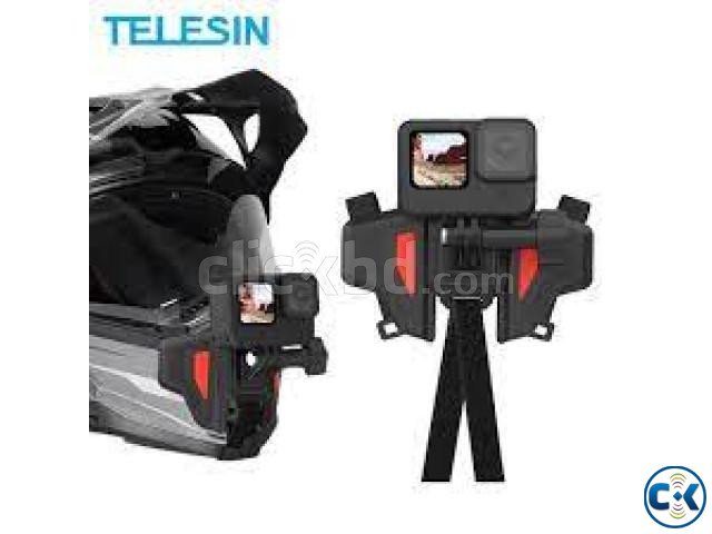 TELESIN Motorcycle Helmet Mount Strap Flodable Front Chin Mo large image 0