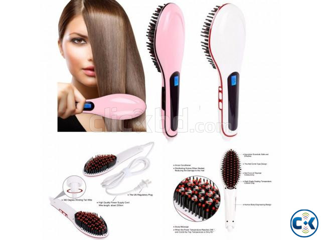 Fast Hair Straightener Hair Brush large image 1