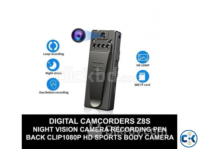 1080P HD Portable Body Camera Recording Back Clip Z8S large image 2