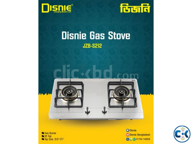 Disnie SS Top Automatic 2 Burner Auto Gas Stove From Italy. large image 0