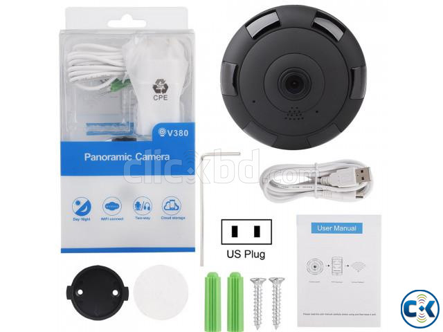 IP Camera V380 Panoramic 360 Degree WiFi IP Camera Wireless large image 1