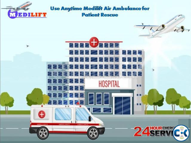 Proper Life Support by Medilift Air Ambulance in Kolkata large image 0
