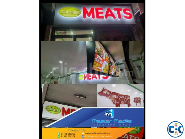 Bata Model 3D LED Latter Sign Panaflex Signboard Making large image 0