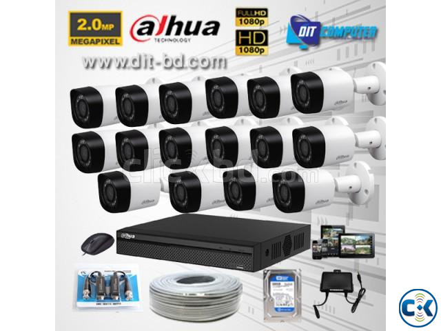 Big offer dahua 32 pcs cctv camera 2mp HD 17 monitor full large image 0