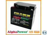 AlphaPower VRLA AGM SMF 12V 40Ah Battery