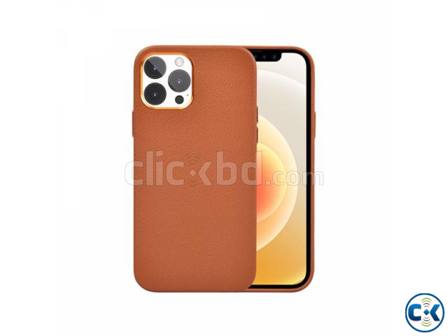 WIWU CALFSKIN GENUINE LEATHER CASE FOR IPHONE 13 PRO 6.1  large image 1