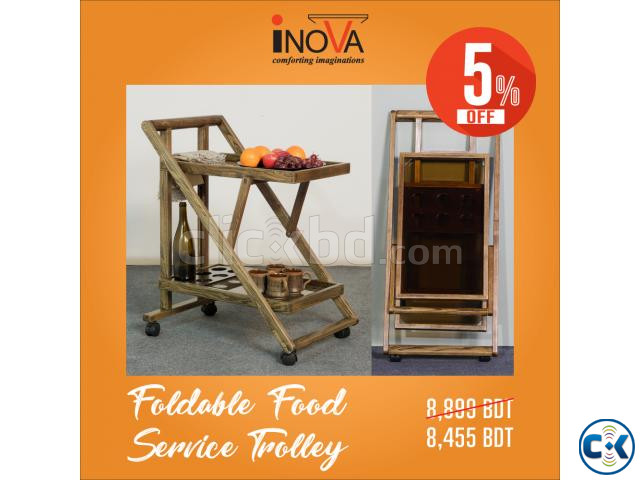 Foldable Food Service Trolley large image 0