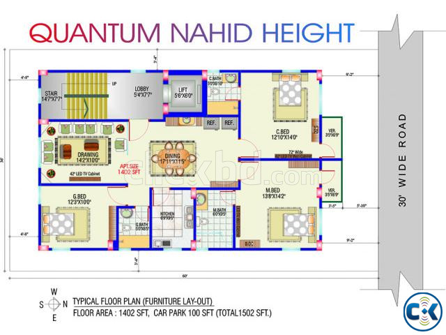 Single Flat available for Sale at Sector-14 Uttara Dhaka. large image 1