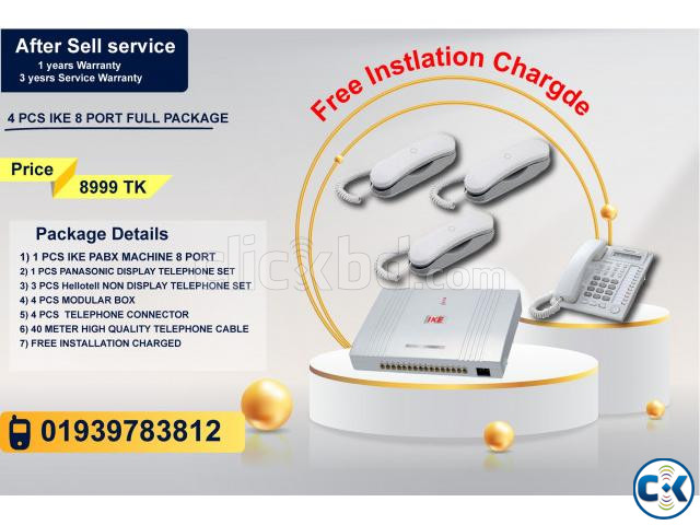 4 PCS TELEPHON SET IKE 8 PORT FULL PACKAGE large image 0