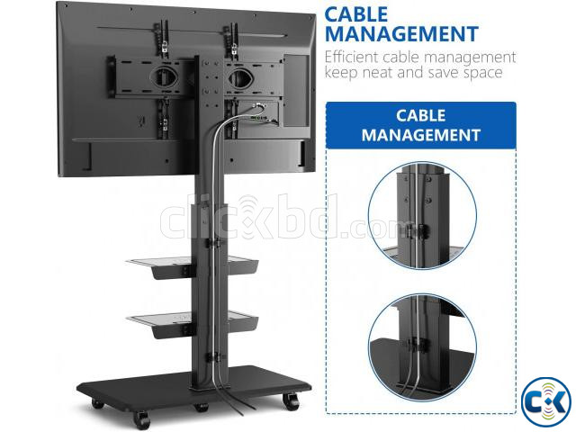 V Stand with Wheels Mount for 32-65 Inch LCD LED OLED large image 0