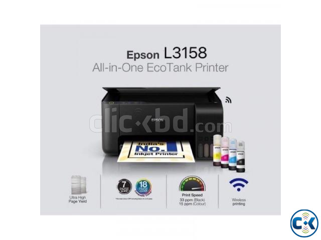 Epson EcoTank L3158 Wi-Fi Multifunction InkTank Printer large image 2