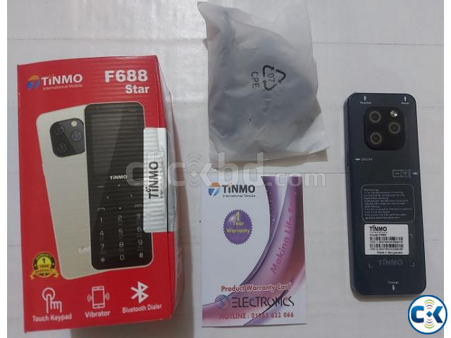 Tinmo F688 Star keypad Touch Slim Card Phone With Warranty large image 1