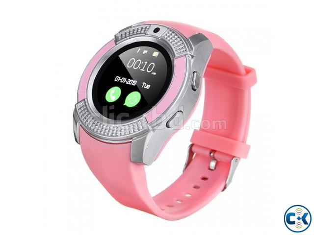 V8 Smart Watch single Sim Full Touch Call SMS Camera - White large image 2