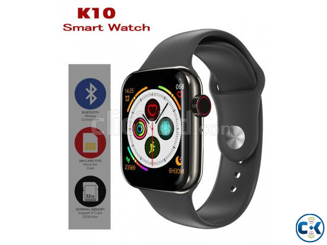 K10 Smartwatch Single Sim Call Sms Touch Display large image 0