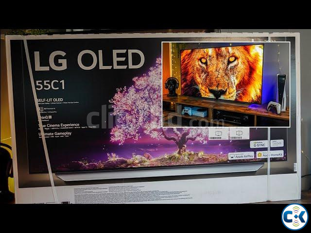 LG C1 55 inch Class 4K Smart OLED WebOS Voice Control TV large image 1