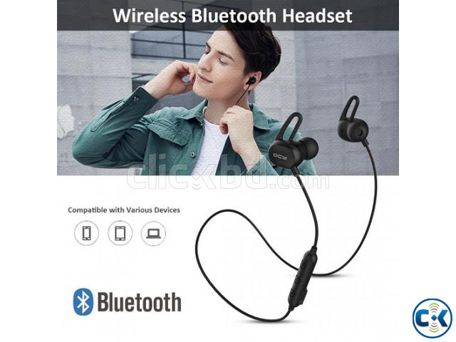 QCY S1 Wireless Bluetooth Sports Headphone - Original -Black large image 4