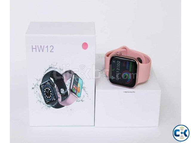 HW12 Smart watch Waterproof Side Button working large image 1